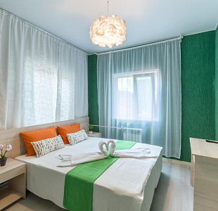 Номер гостиницы из СИП панелей с ЦСП, построенной компанией ВИРМАК. Вариант внутренней отделки. Московская область, г. Лобня